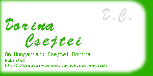 dorina csejtei business card